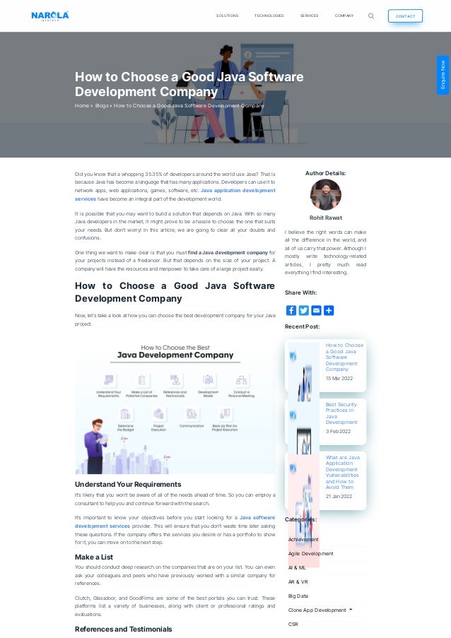 How to Choose a Perfect Java Software Development Company | PDF