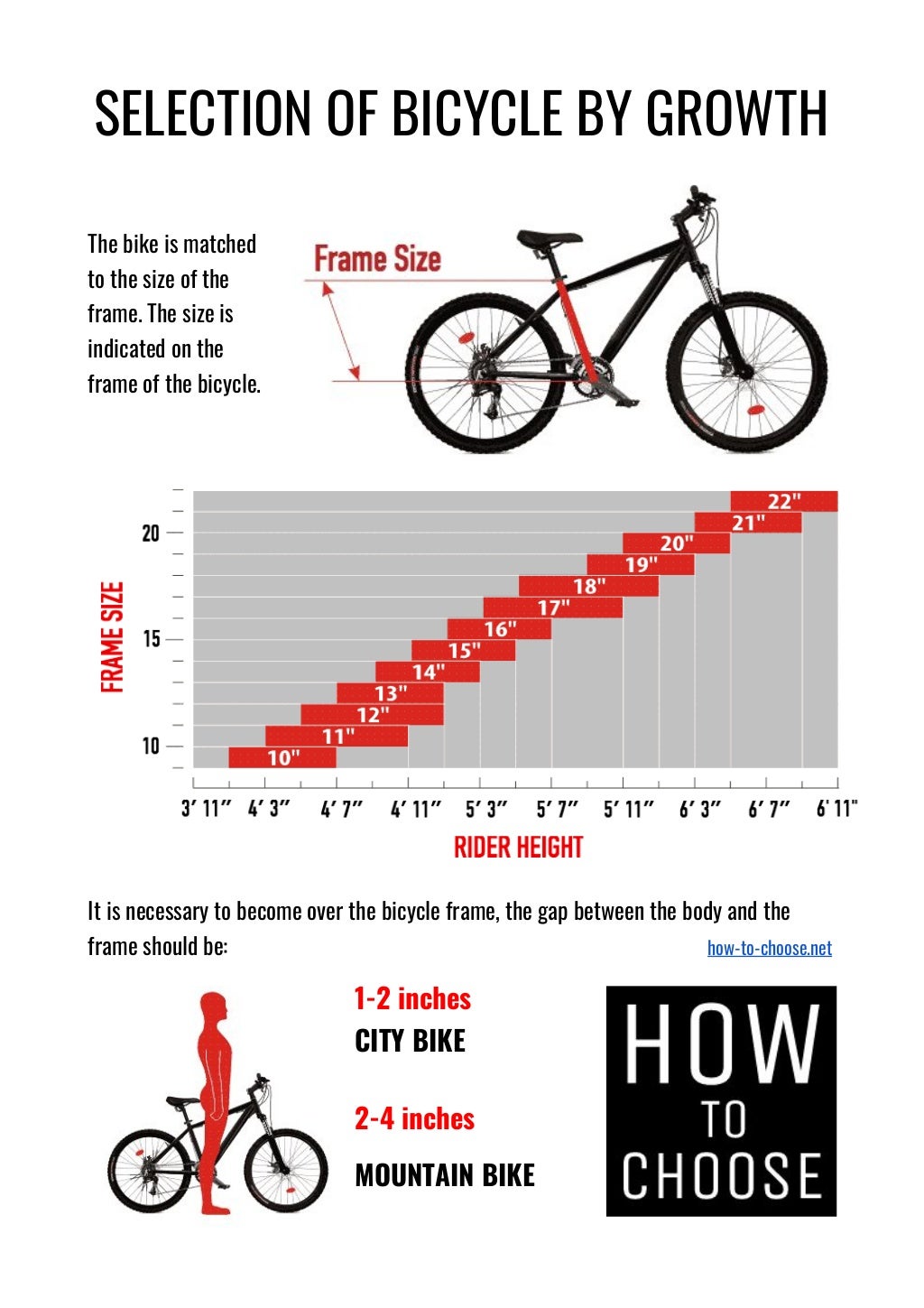how to select size of bike