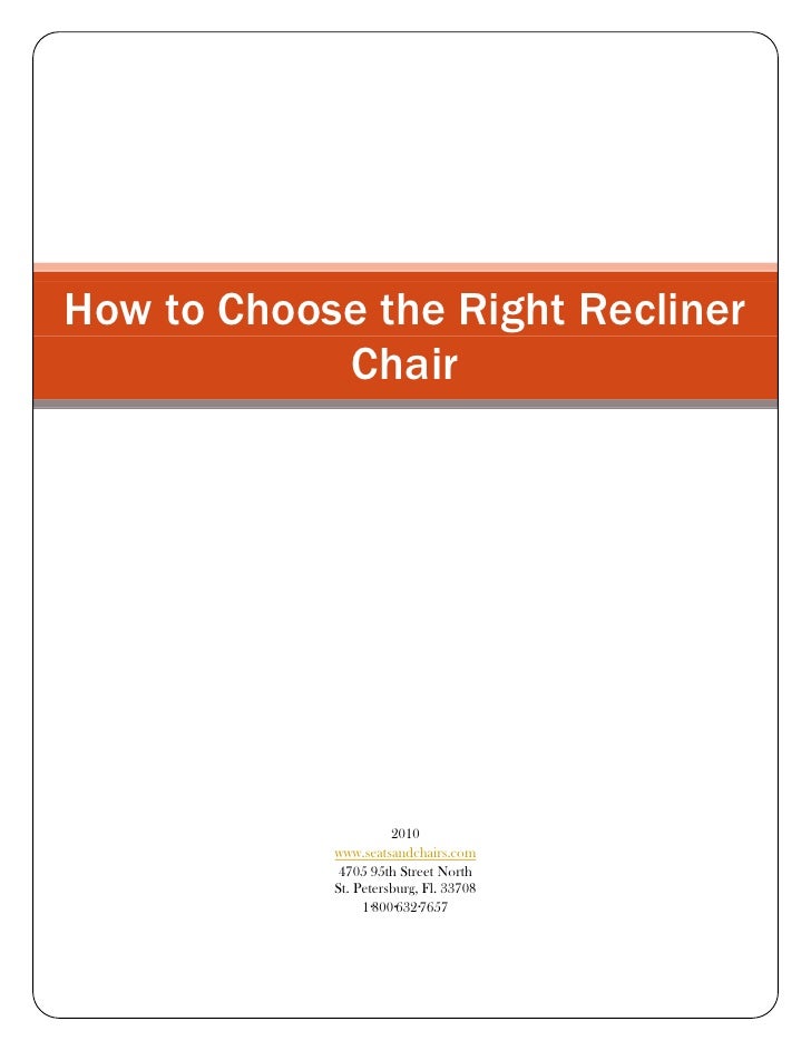 How to Choose the Right Recliner Chair