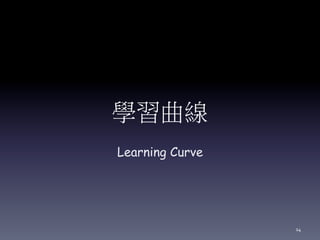 學習曲線
Learning Curve
14
 