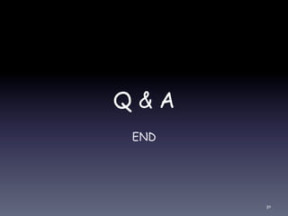 Q & A
END
30
 