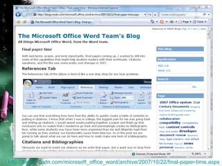 http://blogs.msdn.com/microsoft_office_word/archive/2007/10/22/final-paper-time.aspx 