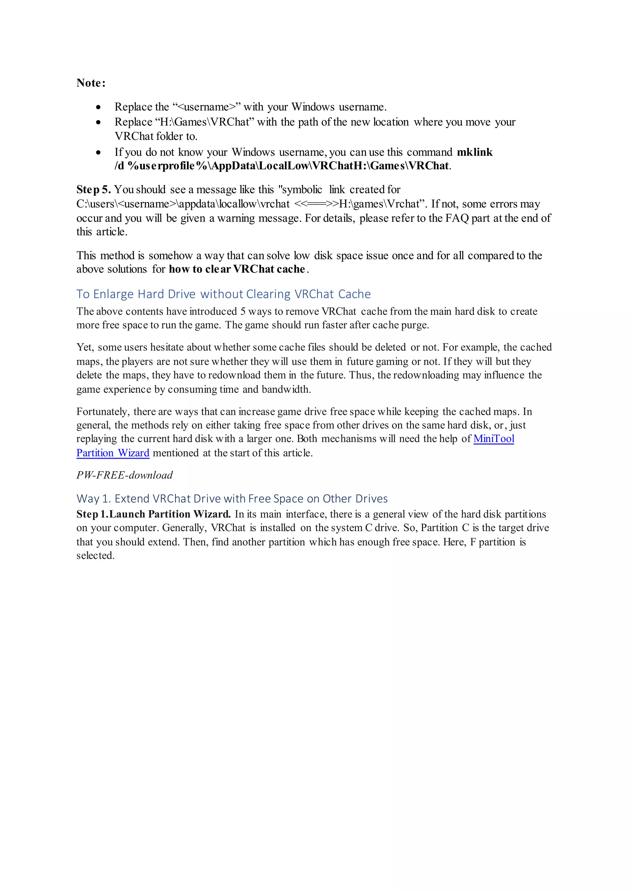 How to Clear VRChat Cache | DOCX