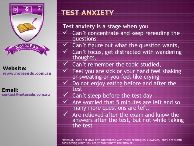 How to Conquer Test Anxiety