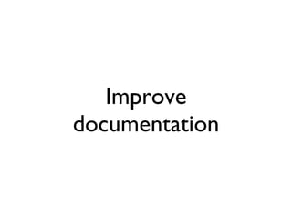 Improve documentation 