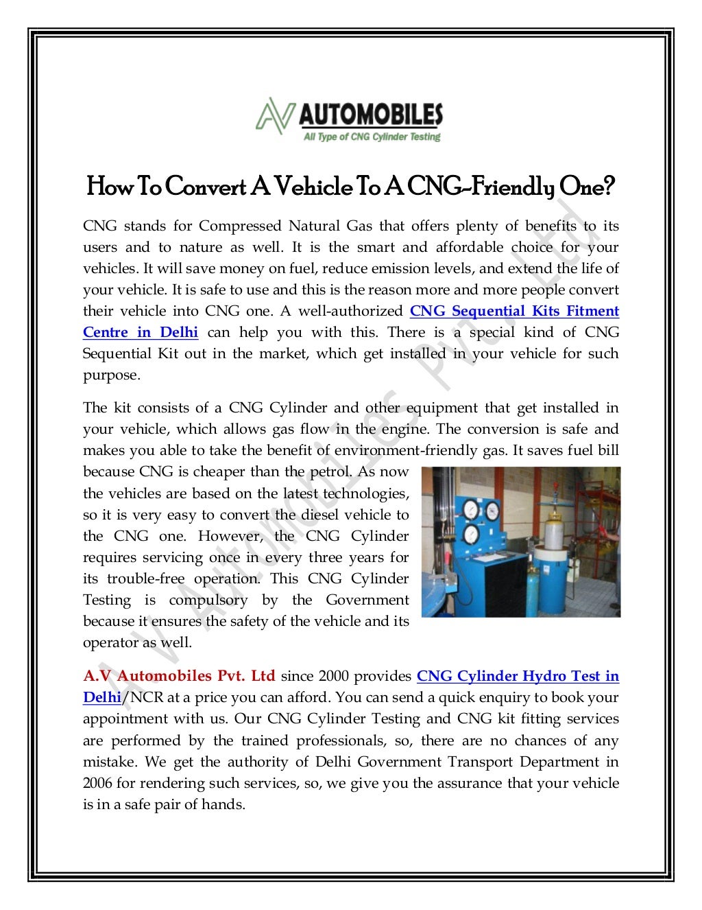 How To Convert A Vehicle To A CNGFriendly One?