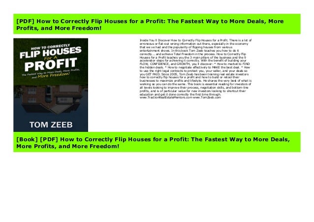 Pdf How To Correctly Flip Houses For A Profit The Fastest Way To M