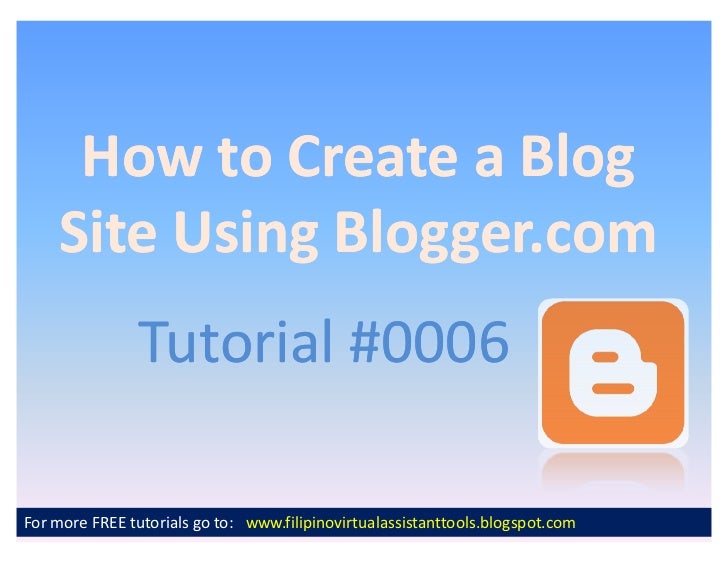 How to create the blog site