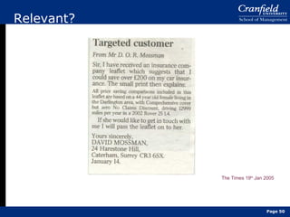 Relevant? The Times 19 th  Jan 2005 Page  