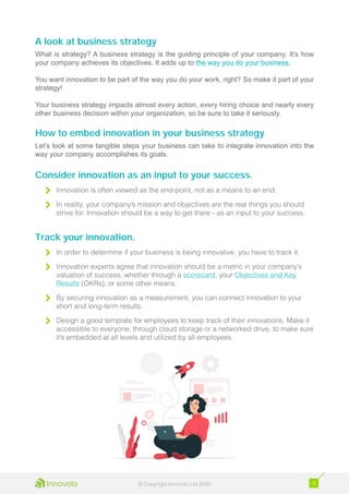 How to Develop a Business Strategy that Integrates Innovation into Your ...