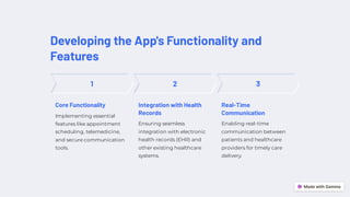 Core App Functionality How to develop a healthcare app | PDF