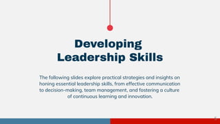 How to Develop Leadership Skills | PDF
