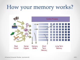 How your memory works?
Aurora Computer Studies (auroracs.lk) 36
 