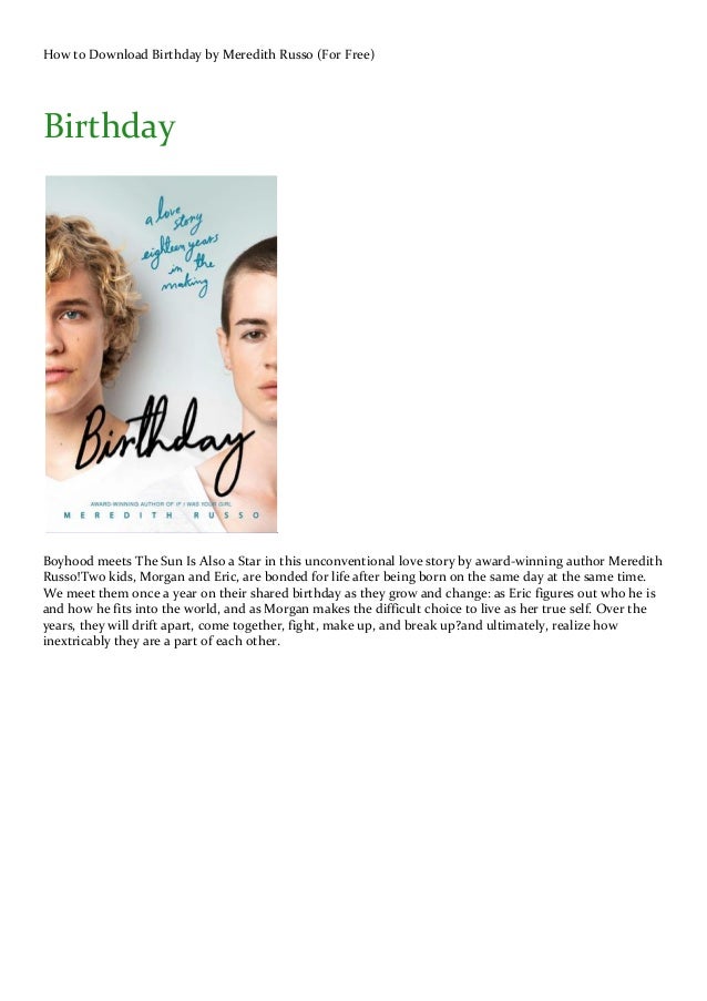 How To Download Birthday By Meredith Russo For Free