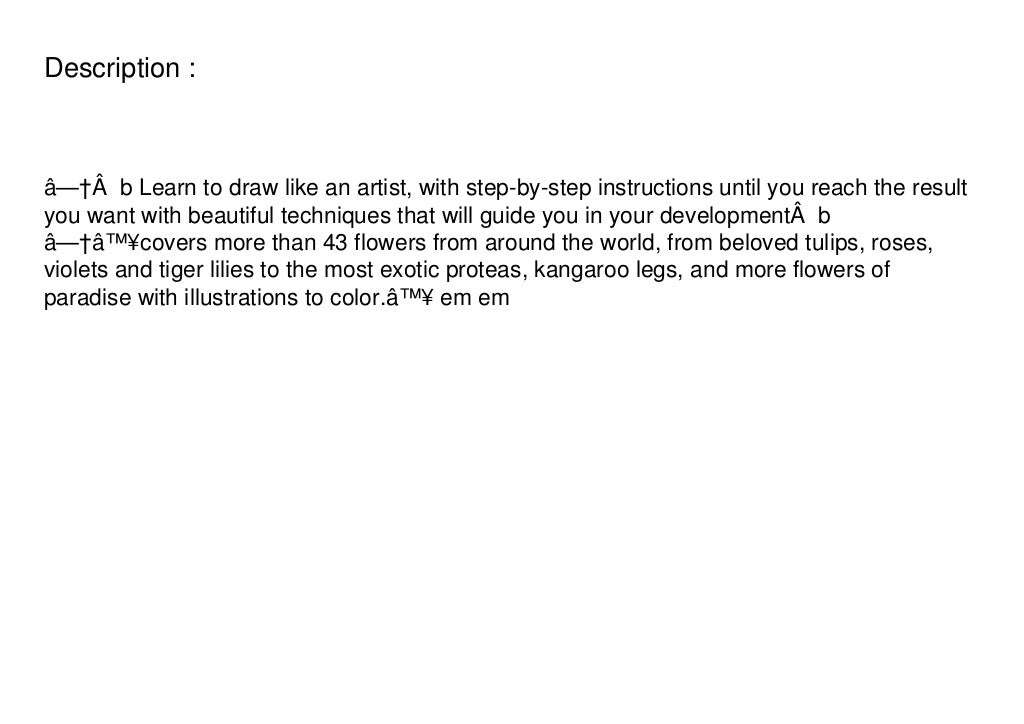 PDF) How To Draw Flowers Drawing Flowers Book Step By