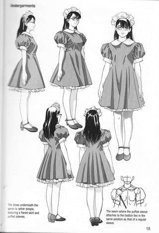 --* :ress underneath the
:,-r-n iS rather Simple,
r:r-nng a flared skirt and
: -*:d sleeves.
The seam where the puffed sleeve
attaches to the bodice lies in the
same position as that of a regular
sleeve.
15
 