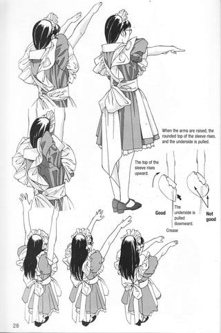 When the arms are raised, the
rounded top of the sleeve rises,
and the underside is pulled,
The top of the
sleeve rises
upward.
N
 