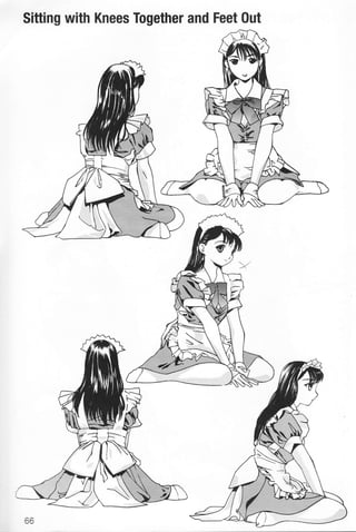 Sitting with Knees Together and Feet Out
 