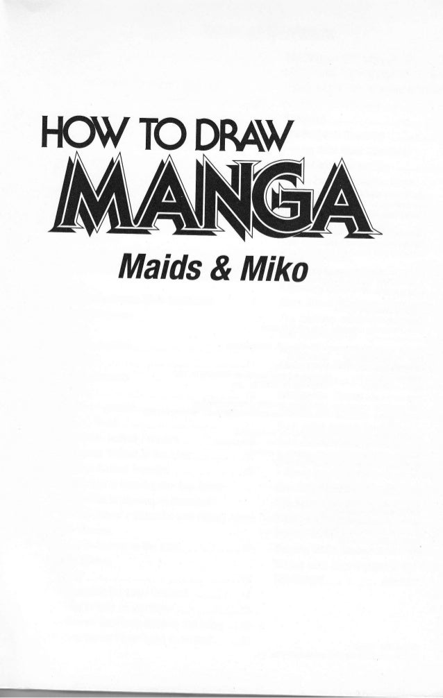 How To Draw Manga Vol 11 Maids Miko