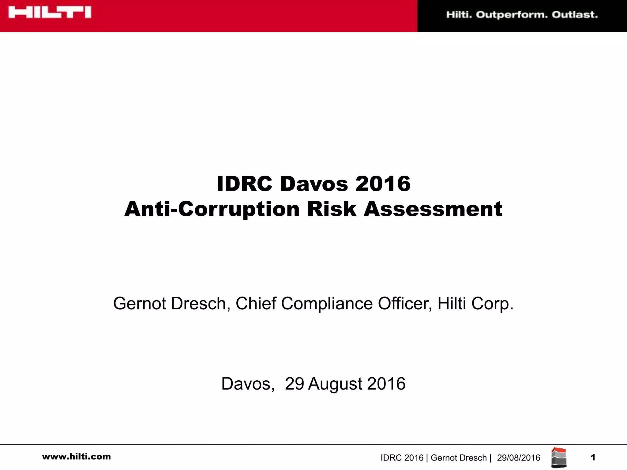 How to efficiently manage corruption risks in an organization with ...
