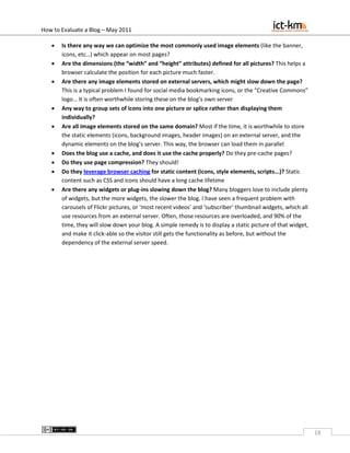 How to evaluate a blog