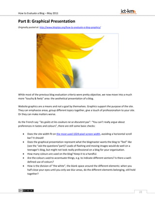 How to evaluate a blog