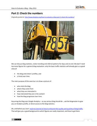 How to evaluate a blog