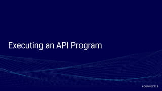 #CONNECT19
Executing an API Program
 