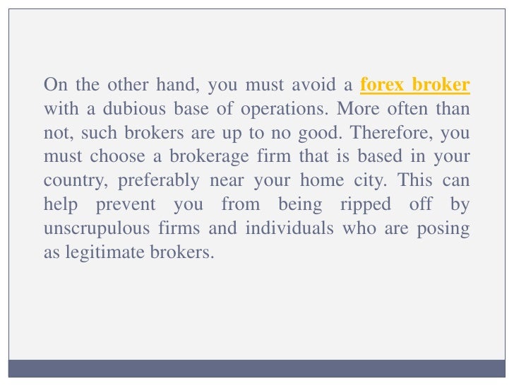 How to find forex broker