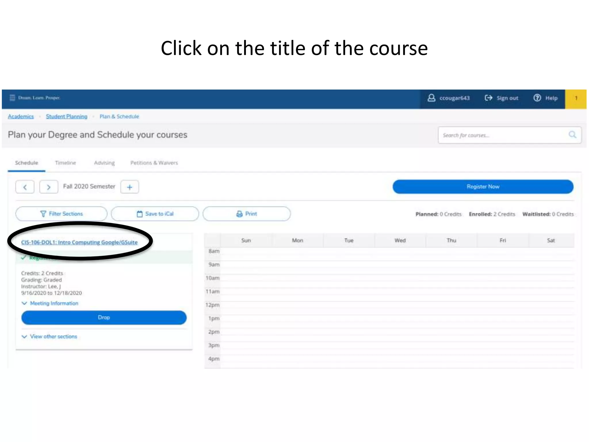 How to find your professor and their contact information PPT