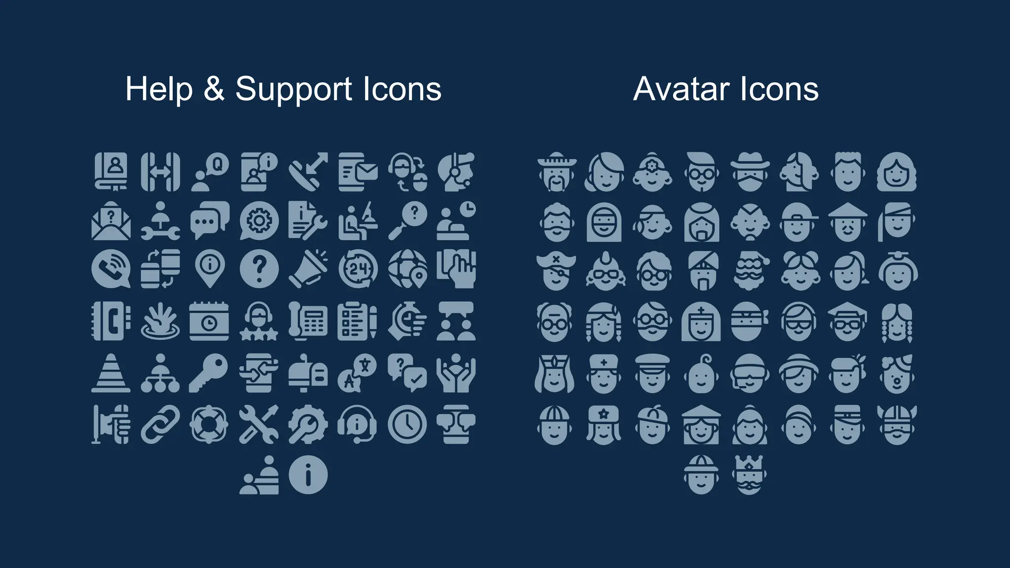 Help & Support Icons Avatar Icons
 