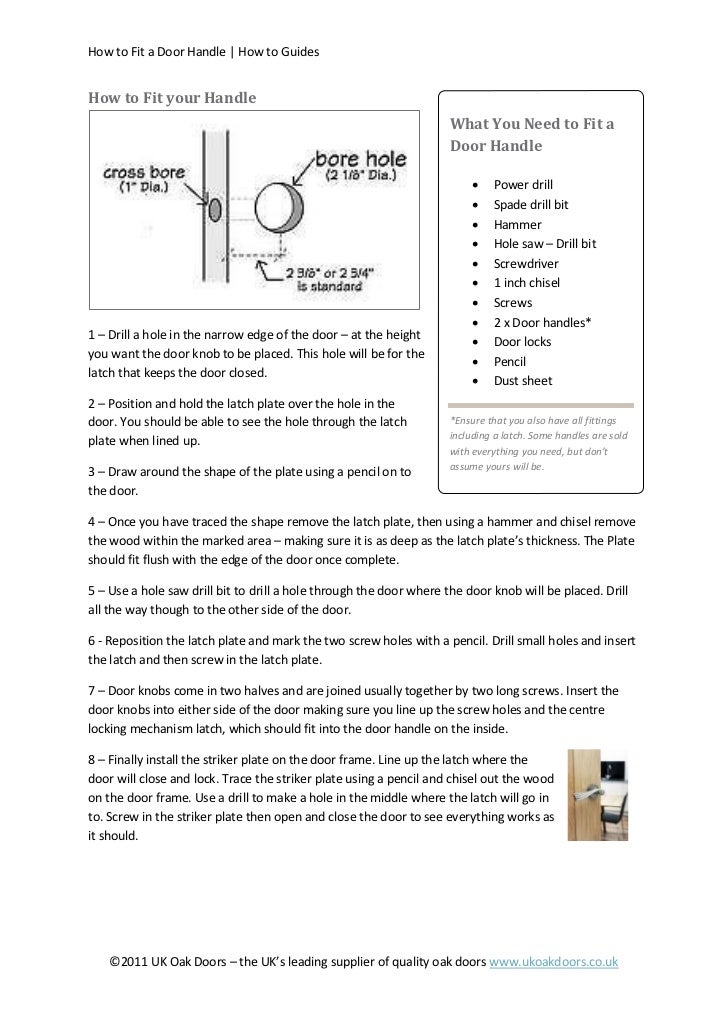 How To Fit A Door Handle