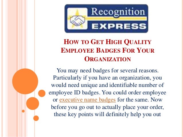 how to get high quality employee badges for