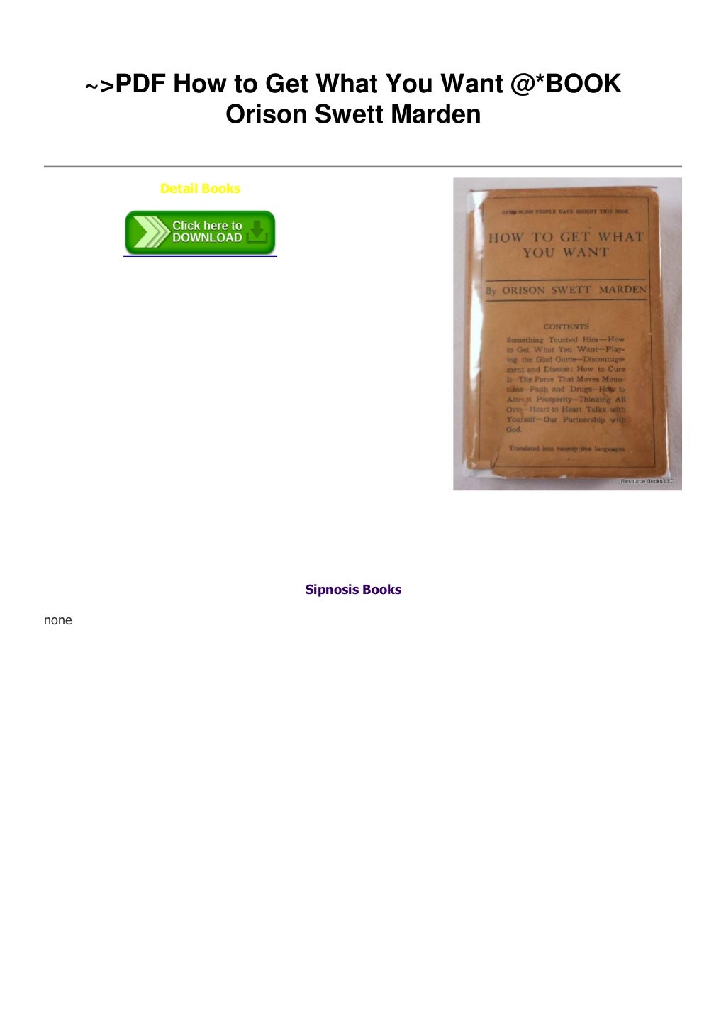  pdf how to get what you want book orison swett marden