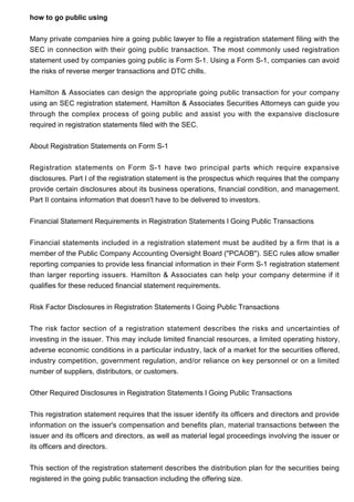 Registration Statement on Form S-1