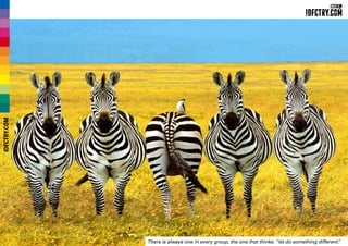 There is always one in every group, the one that thinks: “let do something different”.
IDFCTRY.COM
 