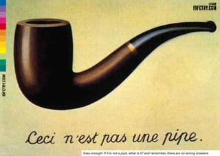 Easy enough: If it is not a pipe, what is it? and remember, there are no wrong answers.
IDFCTRY.COM
 