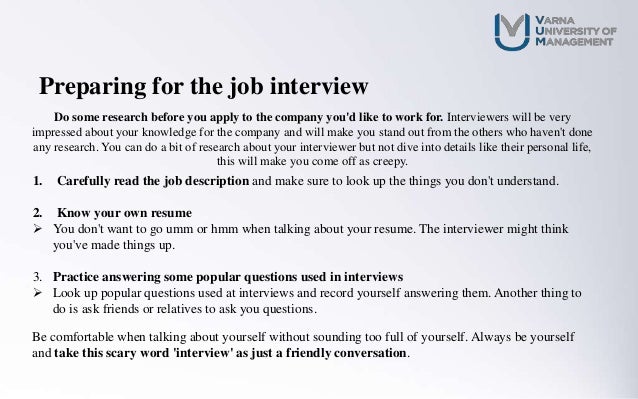 how to have a successful interview
