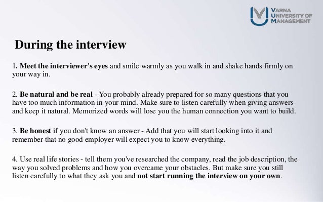 how to have a successful interview