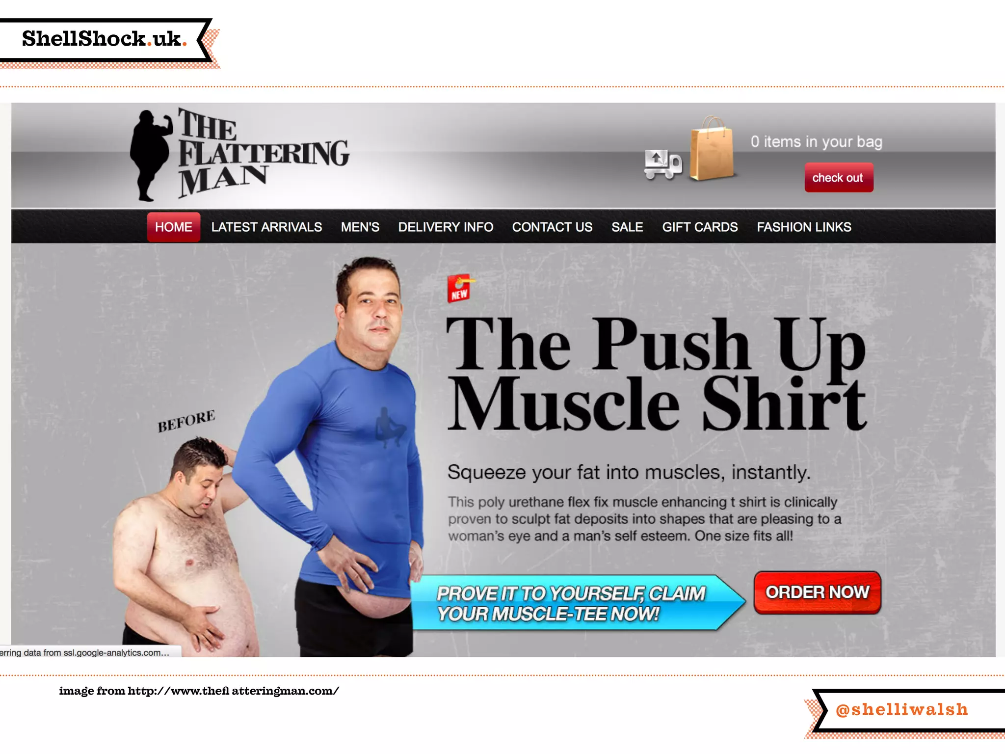 ShellShock.uk.
@shelliwalsh
image from http://www.thefl atteringman.com/
 