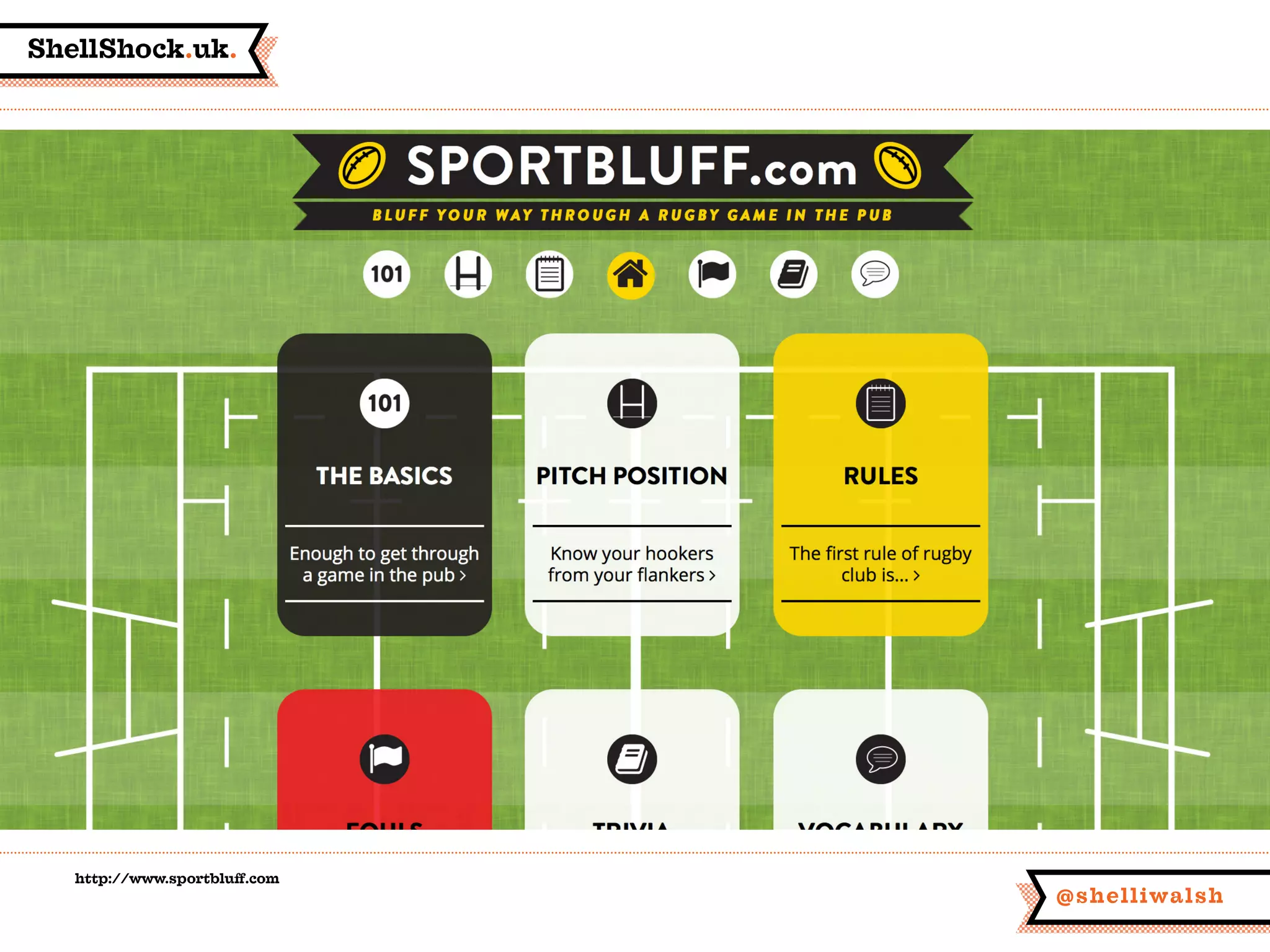 ShellShock.uk.
@shelliwalsh
http://www.sportbluff.com
 