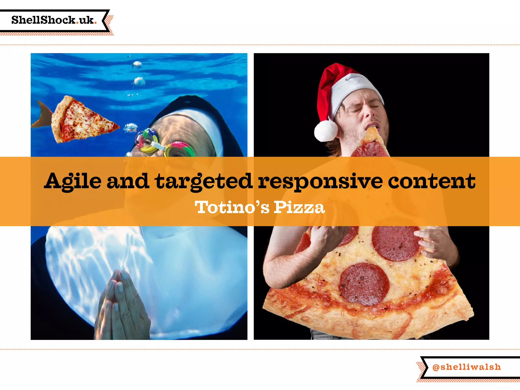 ShellShock.uk.
@shelliwalsh
Agile and targeted responsive content
Totino’s Pizza
 