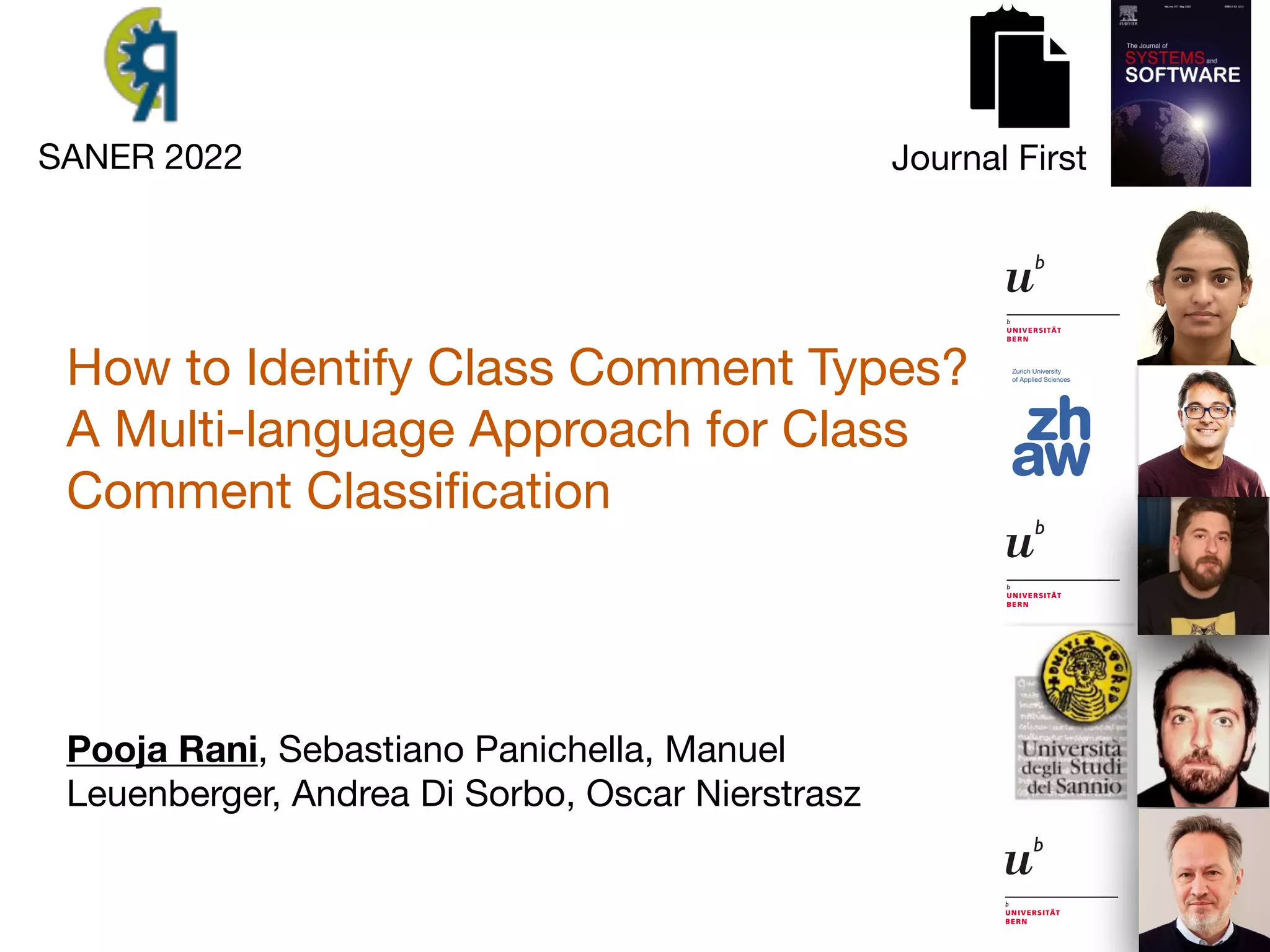 How to Identify Class Comment Types? A Multi-language Approach for ...