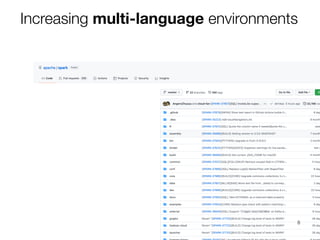 8
Increasing multi-language environments
 