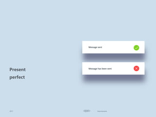 Improvements
Present
perfect
2017
 