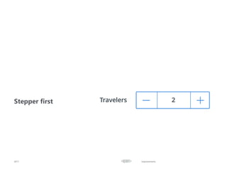 Improvements
Stepper first
2017
 
