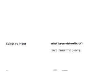 Improvements
Select vs Input
2017
 