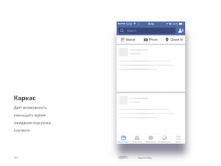 Cognitive Easy
Каркас
2017
Дает возможность
уменьшить время
ожидания подгрузки
контента
 
