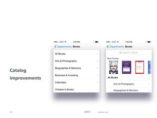 Cognitive Load
Catalog
improvements
2017
 