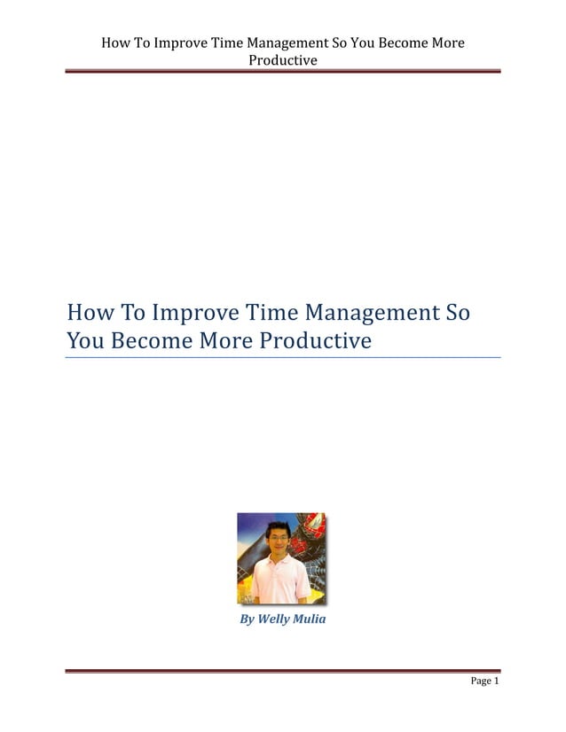 How to-improve-time-management lketyaj37t | PDF